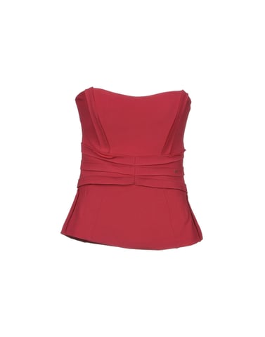 Elisabetta Franchi Garnet Crepe Strapless Top