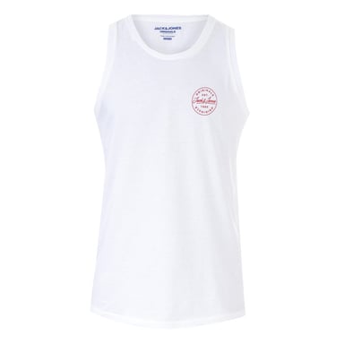 Men's Jack Jones Langmore Tank Logo Vest in White