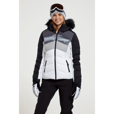 Mountain Warehouse Womens/Ladies Cascade Padded Ski Jacket (White/Black)