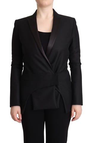 Costume National Black Long Sleeves Double Breasted Women's Jacket