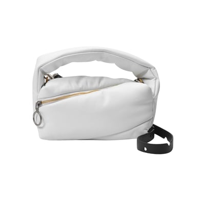 Pump Pouch in White Leather