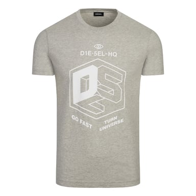 Diesel T-Diego-A3 "DSL" Box Logo Grey T-Shirt