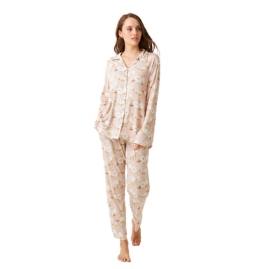 JJBDP1000 Women's Long Sleeve Shirt Pajamas