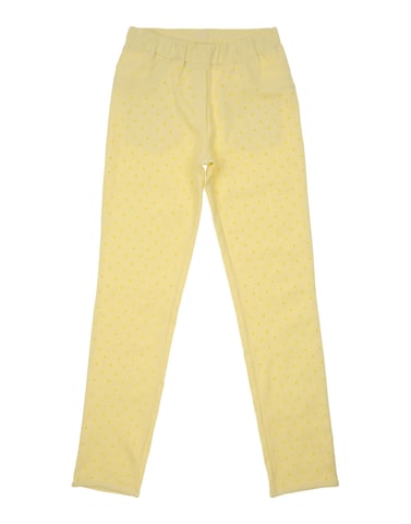 TROUSERS Monnalisa Yellow Girl Cotton