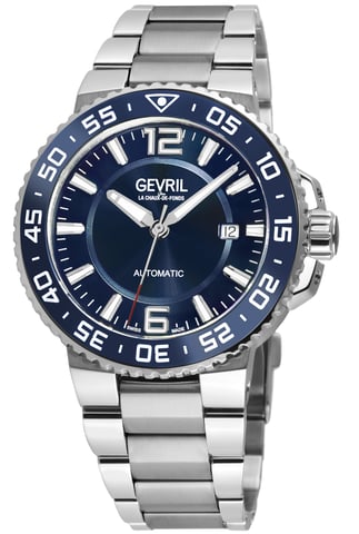 Gevril RiverSide Swiss Automatic Sellita SW200 316L Stainelss Steel Watch