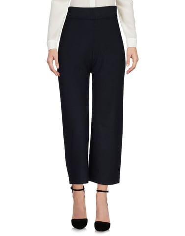 Alpha Studio Dark Blue Merino Wool High Waisted Trousers