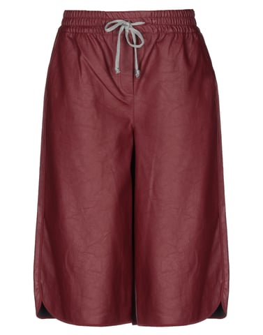 Atos Atos Lombardini Maroon Faux Leather Cropped Trousers