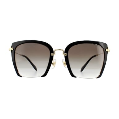 Miu Miu Sunglasses MU52RS 1AB0A7 Black With Gold Arms Brown Gradient