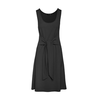 Black A Line Dress with Tie Waist
