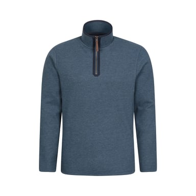Mountain Warehouse Mens Beta Contrast Zip Top (Light Blue)