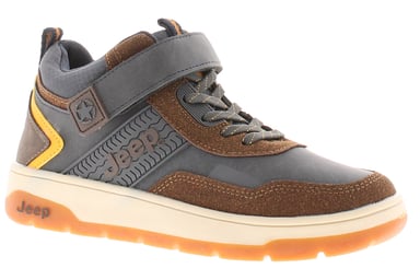 Jeep Boys Trainers Juniors Michegan mid Lace Up brown