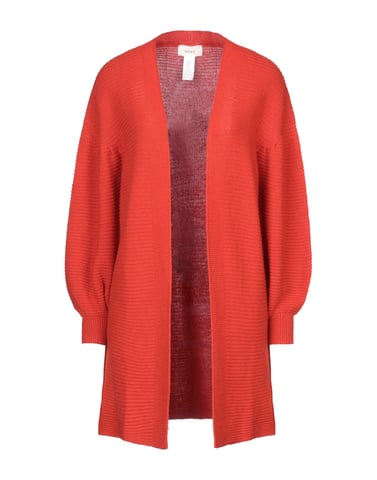 Vicolo Orange Ribbed Knit Cardigan