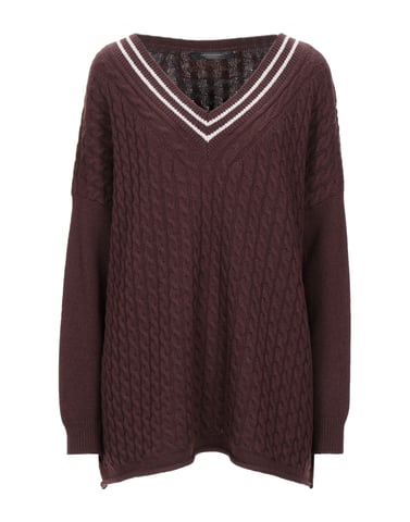 Messagerie Dark Brown Angora Cable Knit Jumper