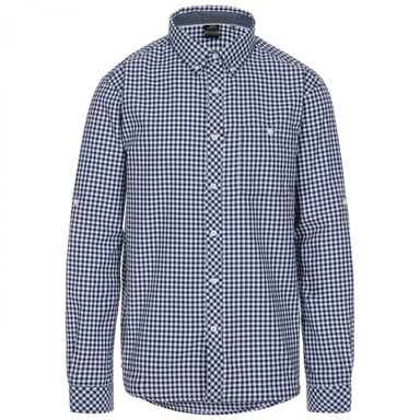 Trespass Mens Yafforth Cotton Shirt (Blue Check)