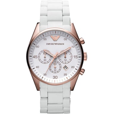 Emporio Armani AR5919 Sportivo-klocka för män Vit