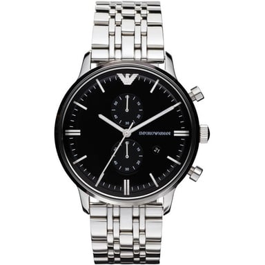 Emporio Armani AR0389 Chronograaf Zilveren Horloge
