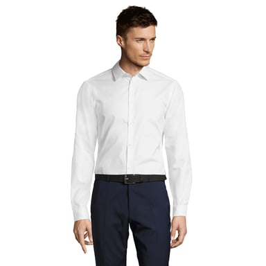 SOLS Mens Brody Herringbone Shirt (White)