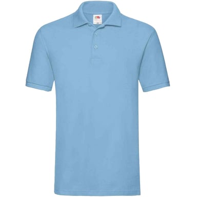 Fruit of the Loom Mens Premium Cotton Pique Polo Shirt (Sky Blue)