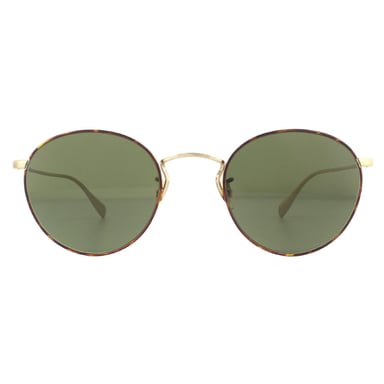 Oliver Peoples Zonnebril Coleridge OV1186S 530552 Gouden Schildpad G-15 Groen