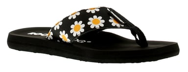 Rocket Dog Womens Sandals Flip Flops Flat Adios Slip On black daisy fields