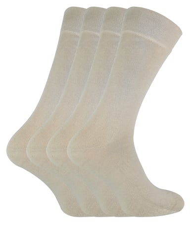 Set van 4 zachte, ademende herensokken van bamboe - Natuurlijk