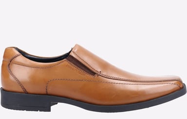 Hush Puppies Brody Leren Heren Instappers In Tan
