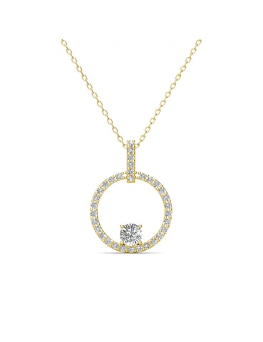 Pendentif Amory - Doré et cristal
