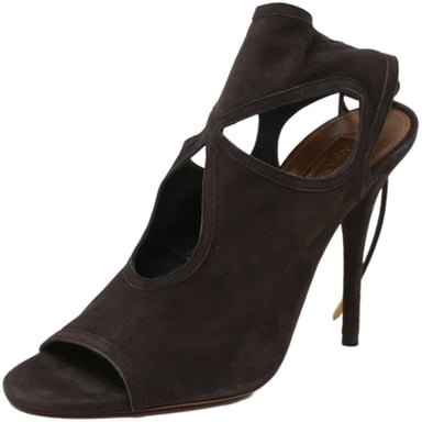 Aquazurra Firenze Women's Sexy Thing 105 Suede Sandal High-Top Leather Pump