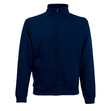 Fruit Of The Loom Mens Premium 70/30 Zip Neck Sweatshirt (Deep Navy)