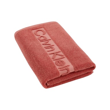 Calvin Klein Sculpted Logo Wash Cloth - Pink Terracotta