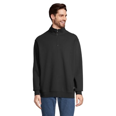 SOLS Unisex Adult Conrad Quarter Zip Sweatshirt (Black)