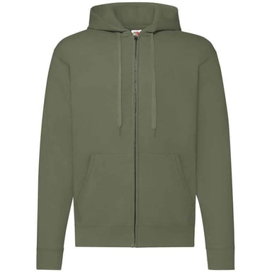 Fruit of the Loom Mens Classic Zipped Hoodie (Classic Olive)