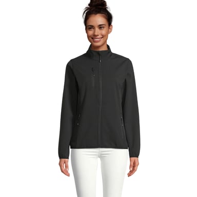 SOLS Womens/Ladies Falcon Zipped Soft Shell Jacket (Black)