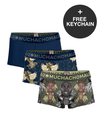 Men 3-pack trunk King Maori Print/Print/Navy S