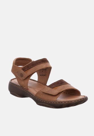 Josef Seibel Debra 19 Castagne Kombi - Josef Seibel Brown Tan Velcro Ladies Sandal