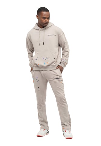 Tom Barron Heren Trainingspak Paint Splatter in oversize