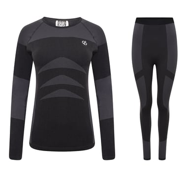 Dare 2B Womens/Ladies In The Zone II Base Layer Set (Black/Black)