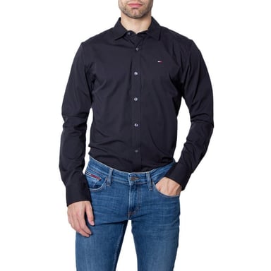 Tommy Jeans Overhemden Slim Fit Stretch Black