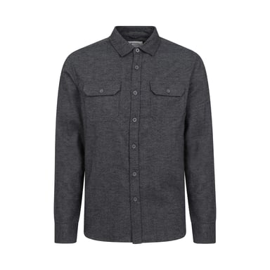 Mountain Warehouse Mens Trace Flannel Long-Sleeved Shirt (Dark Grey)