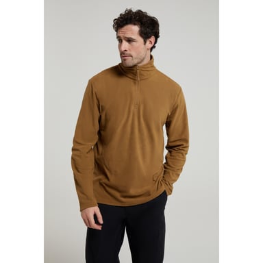 Mountain Warehouse Mens Camber II Half Zip Fleece Top (Mustard)
