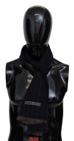 Missoni Men's Brown Wool Unisex Neck Wrap Scarf