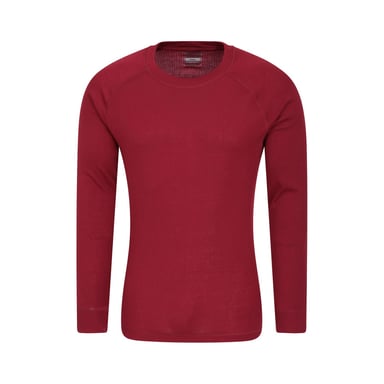 Mountain Warehouse Mens Talus Round Neck Long-Sleeved Thermal Top (Red)
