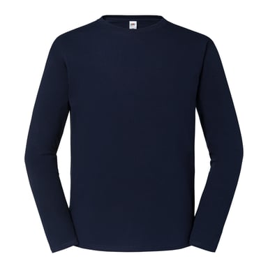 Fruit of the Loom Unisex Adult Iconic 195 Plain Long-Sleeved T-Shirt (Deep Navy)