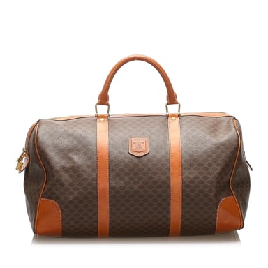 Vintage Celine Macadam Travel Bag Brown