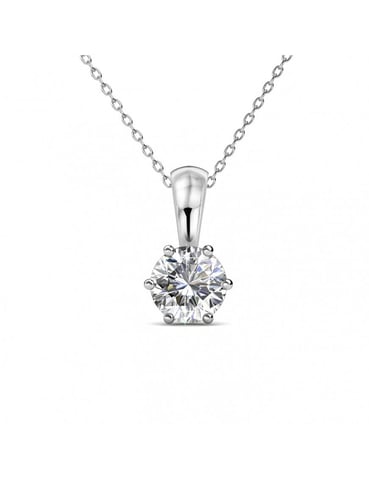 Birth Stone Pendants - Silver and Crystal