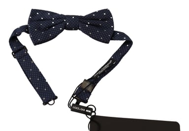 Dolce & Gabbana Men's Dark Blue Patterned Adjustable Neck Papillon Bow Tie