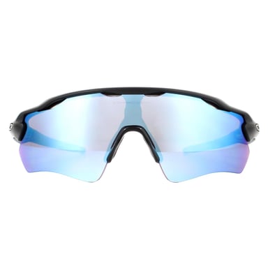 Oakley Wrap Mens Matte Black Prizm Deep Water Polarized Sunglasses