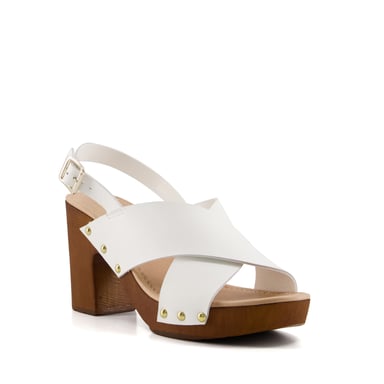 Dune Ladies JINGERS Cross-Strap Clog Heels