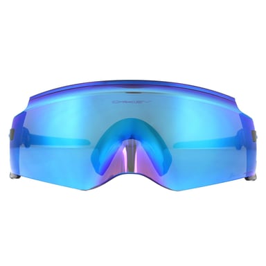 Oakley Wrap Mens Polished Black Prizm Sapphire Sunglasses