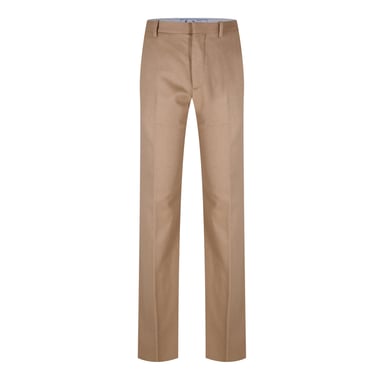 Heren Off White Tags Kasjmier Slim Pants in Camel